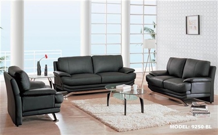 Contemporary Black Living Room Sofa Set