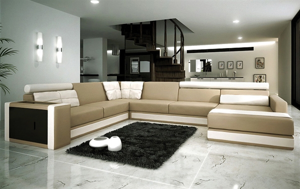 Modern Italian Design Leather Sectional Sofa