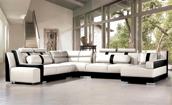 Modern Italian Design Leather Sectional Sofa