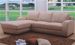 Modern Champagne Fabric Sectional Sofa