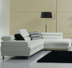 White Leather Sectional Sofa