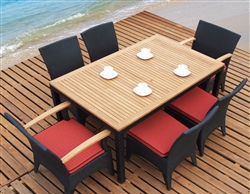 Contemporary Plan Dark Brown Dining Set