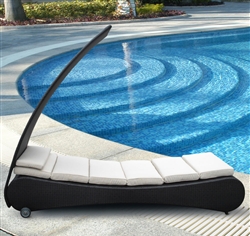 Modern Outdoor Chaise Lounge with Canopy