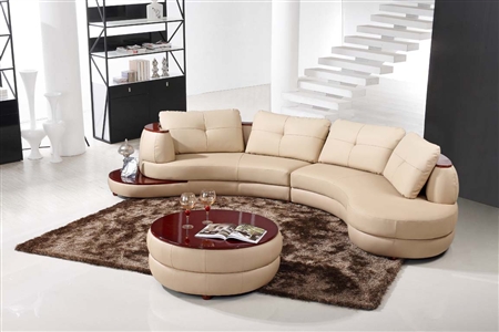 Modern Beige Sectional Sofa Furniture