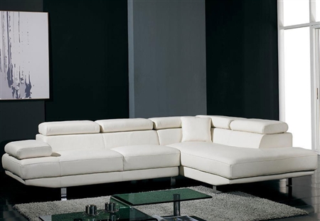 Ultra Modern Sectional Sofa with Adjustable Headrest