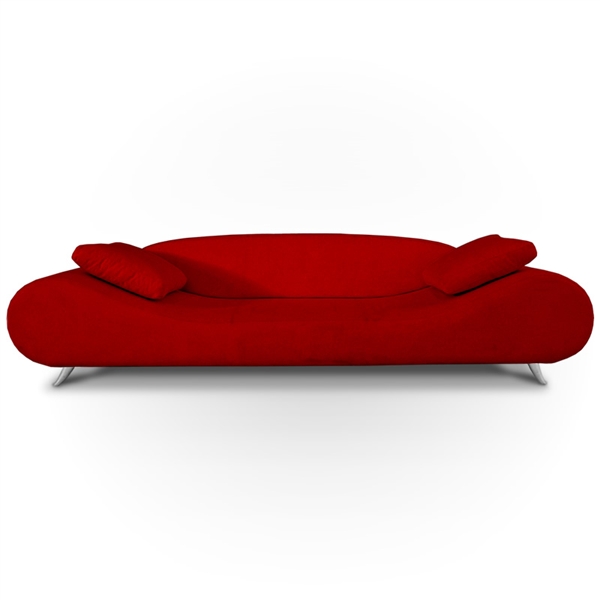 Modern Red Lounge 3-Seater Sofa